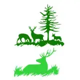 Deer Forest SVG Cuttable Design