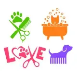 Dog Grooming SVG Cuttable Design