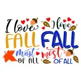 I Love Fall Most of All SVG Cuttable Design