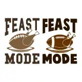Feast Mode Turkey Football SVG Cuttable Designs