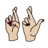 Fingers Crossed SVG Cuttable Design