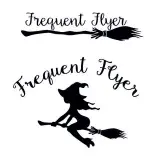 Frequent Flyer Witch SVG Cuttable Design