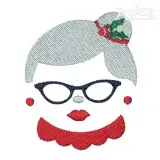 Mrs Claus Embroidery Design