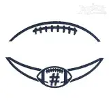 Football Frame Embroidery Design