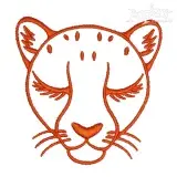 Cheetah Embroidery Design