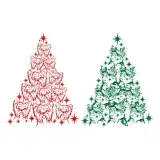Yorkie Dog Christmas Tree SVG Cuttable Design