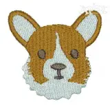 Welsh Corgi Embroidery Design