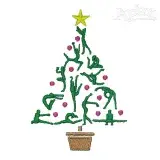 Gymnastics Christmas Tree Embroidery Design