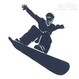 Snowboard Embroidery Design