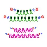 Birthday Mermaid Banner SVG Cuttable Design