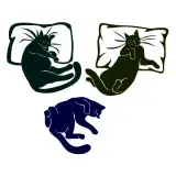 Lazy Napping Cat SVG Cuttable Design