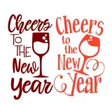 Cheers to the New Year SVG Cuttable Design
