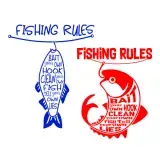 Fishing Rules SVG Cuttable Design