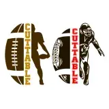 Football Split SVG Cutable Frame