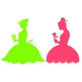 Girl and Flower Silhouette SVG Cuttable Design