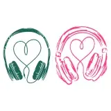 Heart Beat Headphones SVG Cuttable Design