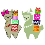 Llama with Presents SVG Cuttable Design