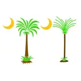 South Carolina Palmetto Moon SVG Cuttable Design