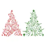 Unicorn Christmas Tree SVG Cuttable Design
