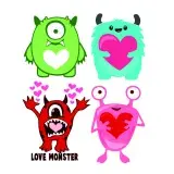 Love Monsters Pack SVG Cuttable Design