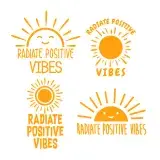 Radiate Positive Vibes SVG Cuttable Design