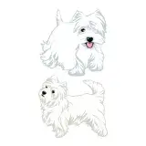 Highland Terrier Dog SVG Cuttable Design