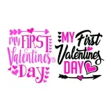 My First Valentine's Day SVG Cuttable Design