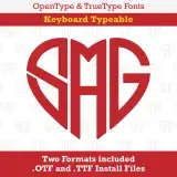 Heart Monogram TrueType Font