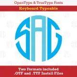 Tall Circle Monogram TrueType Font