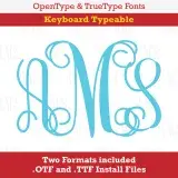 Vine Interlocking Vine Monogram TrueType Font