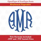 Fish Tail Circle Monogram TrueType Font