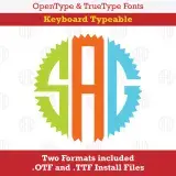 Circle Jagged Monogram TrueType Font