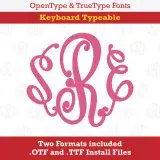 Curlz Circle Monogram TrueType Font
