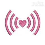 Heart Wifi Embroidery Design