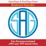 Raleigh Round Monogram TrueType Font