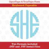 Scallop Circle Monogram TrueType Font