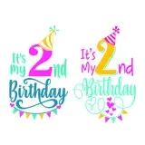 It's My 2nd Birthday SVG Cuttable Design