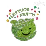 Lettuce Party Embroidery Design