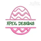 Easter Eggs Split Frame Embroidery Design