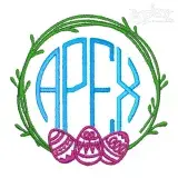 Easter Eggs Monogram Embroidery Frames