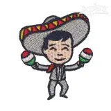 Mariachi Musician Embroidery Design