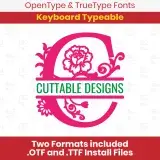Flower Flora Split TrueType Font