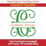 Vine Arrow Split TrueType Font