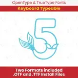 Mermaid Number TrueType Font