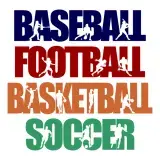 Baseball Football Basketball Soccer Sports Pack SVG Cuttable Design
