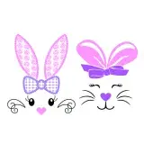 Adorable Bunny Face SVG Cuttable Design