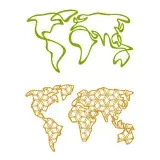 World Map Decor SVG Cuttable Design