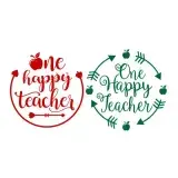 One Happy Teacher SVG Cuttable Design