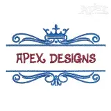 Royal Crown Split Frame Embroidery Design