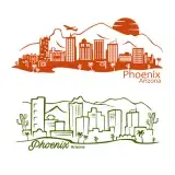 Phoenix Arizona Skyline SVG Cuttable Design